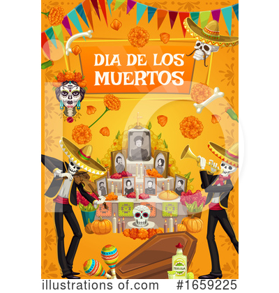 Royalty-Free (RF) Day Of The Dead Clipart Illustration by Vector Tradition SM - Stock Sample #1659225