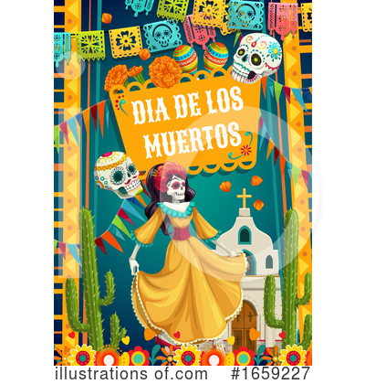 Royalty-Free (RF) Day Of The Dead Clipart Illustration by Vector Tradition SM - Stock Sample #1659227