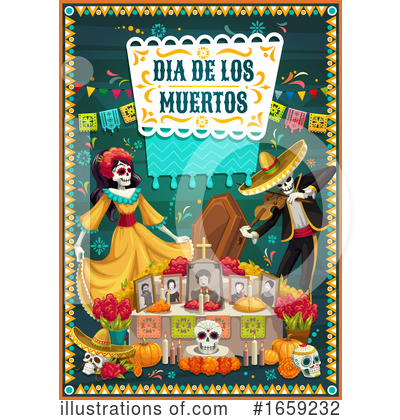 Royalty-Free (RF) Day Of The Dead Clipart Illustration by Vector Tradition SM - Stock Sample #1659232