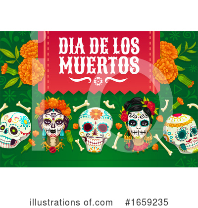 Royalty-Free (RF) Day Of The Dead Clipart Illustration by Vector Tradition SM - Stock Sample #1659235