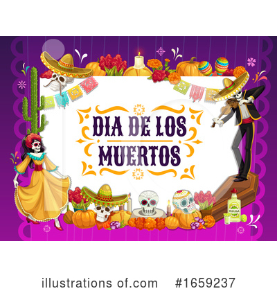 Royalty-Free (RF) Day Of The Dead Clipart Illustration by Vector Tradition SM - Stock Sample #1659237