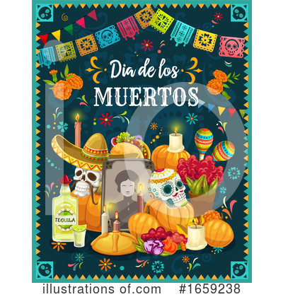 Royalty-Free (RF) Day Of The Dead Clipart Illustration by Vector Tradition SM - Stock Sample #1659238