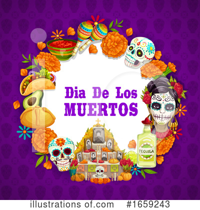 Royalty-Free (RF) Day Of The Dead Clipart Illustration by Vector Tradition SM - Stock Sample #1659243