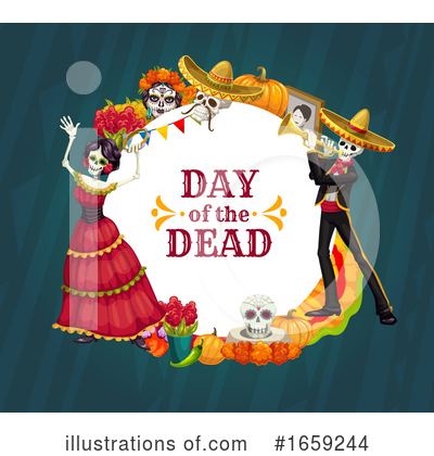 Royalty-Free (RF) Day Of The Dead Clipart Illustration by Vector Tradition SM - Stock Sample #1659244