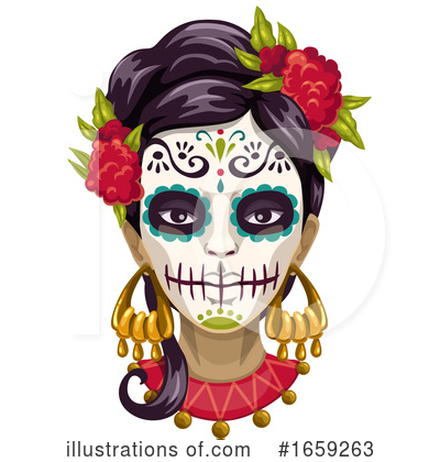 Royalty-Free (RF) Day Of The Dead Clipart Illustration by Vector Tradition SM - Stock Sample #1659263