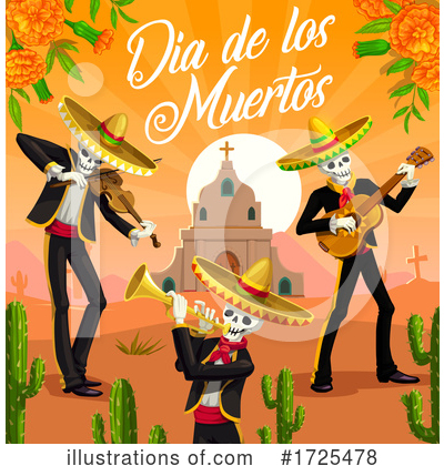 Royalty-Free (RF) Day Of The Dead Clipart Illustration by Vector Tradition SM - Stock Sample #1725478