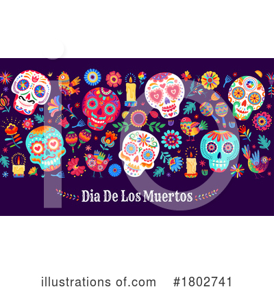 Royalty-Free (RF) Day Of The Dead Clipart Illustration by Vector Tradition SM - Stock Sample #1802741