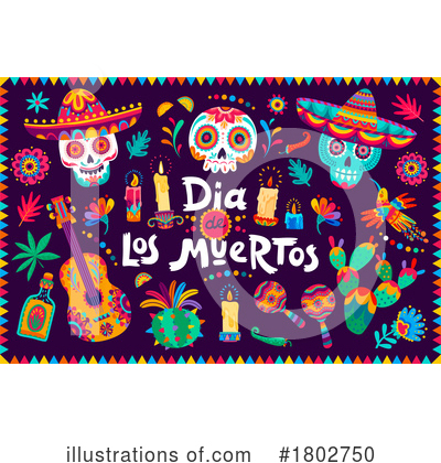 Royalty-Free (RF) Day Of The Dead Clipart Illustration by Vector Tradition SM - Stock Sample #1802750