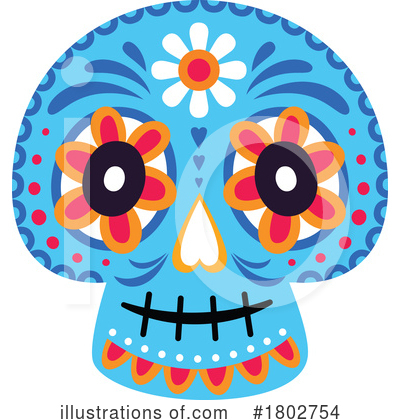Royalty-Free (RF) Day Of The Dead Clipart Illustration by Vector Tradition SM - Stock Sample #1802754