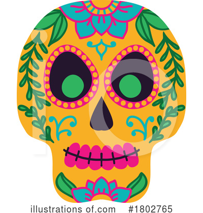 Royalty-Free (RF) Day Of The Dead Clipart Illustration by Vector Tradition SM - Stock Sample #1802765