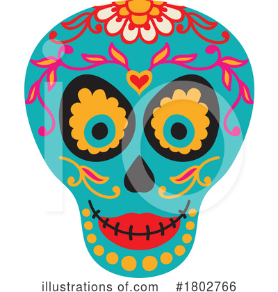 Royalty-Free (RF) Day Of The Dead Clipart Illustration by Vector Tradition SM - Stock Sample #1802766