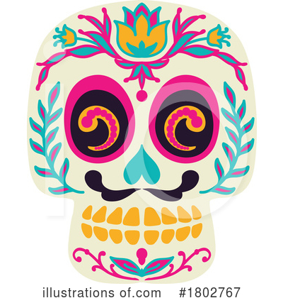 Royalty-Free (RF) Day Of The Dead Clipart Illustration by Vector Tradition SM - Stock Sample #1802767