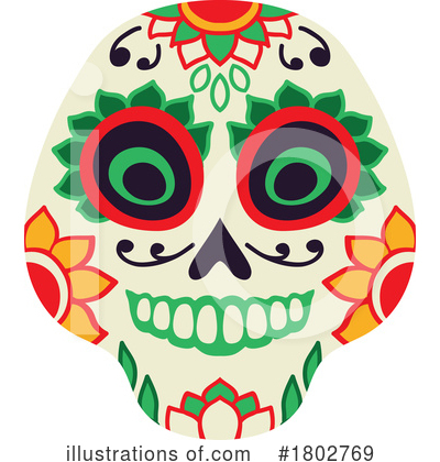 Royalty-Free (RF) Day Of The Dead Clipart Illustration by Vector Tradition SM - Stock Sample #1802769