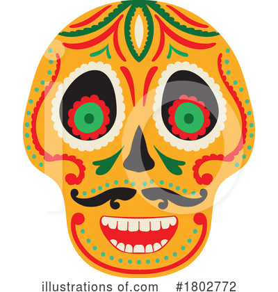 Royalty-Free (RF) Day Of The Dead Clipart Illustration by Vector Tradition SM - Stock Sample #1802772