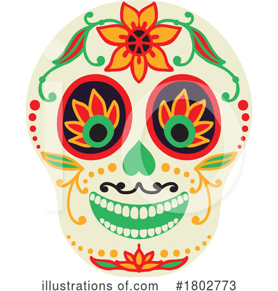 Royalty-Free (RF) Day Of The Dead Clipart Illustration by Vector Tradition SM - Stock Sample #1802773