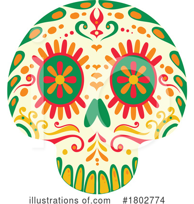 Royalty-Free (RF) Day Of The Dead Clipart Illustration by Vector Tradition SM - Stock Sample #1802774