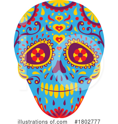 Royalty-Free (RF) Day Of The Dead Clipart Illustration by Vector Tradition SM - Stock Sample #1802777