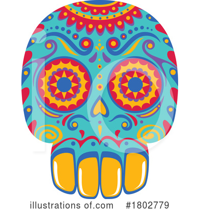 Royalty-Free (RF) Day Of The Dead Clipart Illustration by Vector Tradition SM - Stock Sample #1802779