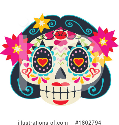 Royalty-Free (RF) Day Of The Dead Clipart Illustration by Vector Tradition SM - Stock Sample #1802794