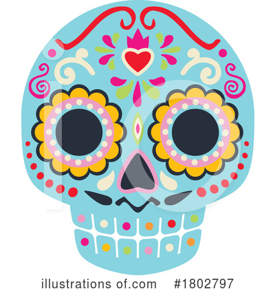 Royalty-Free (RF) Day Of The Dead Clipart Illustration by Vector Tradition SM - Stock Sample #1802797