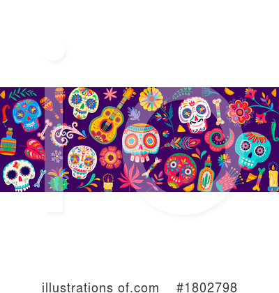 Royalty-Free (RF) Day Of The Dead Clipart Illustration by Vector Tradition SM - Stock Sample #1802798