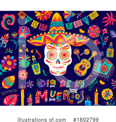 Royalty-Free (RF) Day Of The Dead Clipart Illustration by Vector Tradition SM - Stock Sample #1802799
