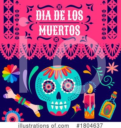 Royalty-Free (RF) Day Of The Dead Clipart Illustration by Vector Tradition SM - Stock Sample #1804637