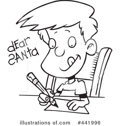 Royalty-Free (RF) Dear Santa Clipart Illustration by toonaday - Stock Sample #441996