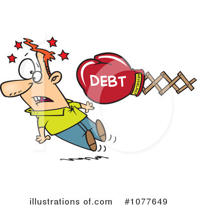 Royalty-Free (RF) Debt Clipart Illustration by toonaday - Stock Sample #1077649