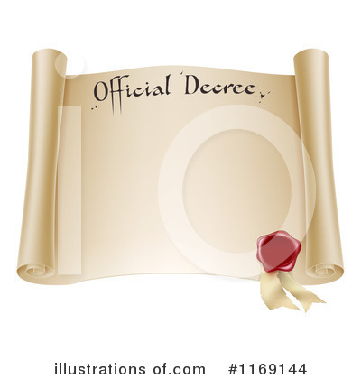 Royalty-Free (RF) Decree Clipart Illustration by AtStockIllustration - Stock Sample #1169144