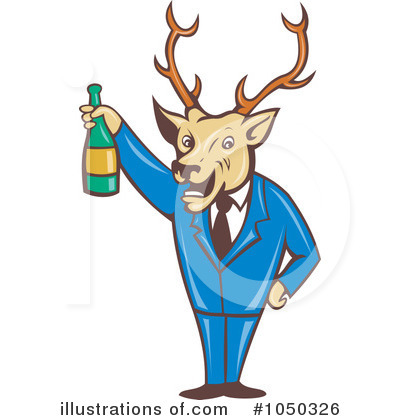 Royalty-Free (RF) Deer Clipart Illustration by patrimonio - Stock Sample #1050326