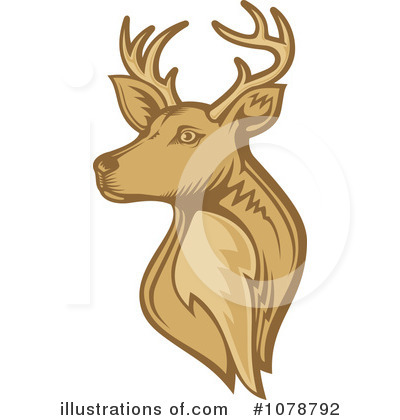 Royalty-Free (RF) Deer Clipart Illustration by Any Vector - Stock Sample #1078792