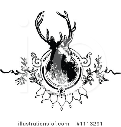 Royalty-Free (RF) Deer Clipart Illustration by Prawny Vintage - Stock Sample #1113291