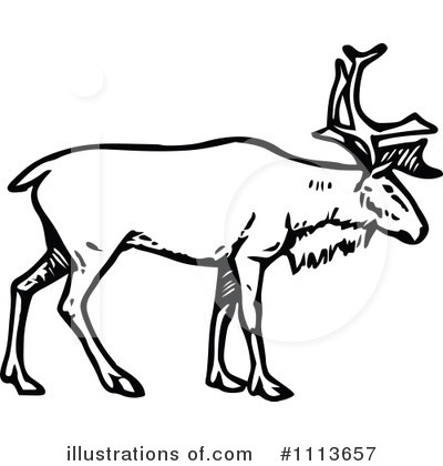 Royalty-Free (RF) Deer Clipart Illustration by Prawny Vintage - Stock Sample #1113657