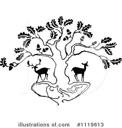 Royalty-Free (RF) Deer Clipart Illustration by Prawny Vintage - Stock Sample #1119613