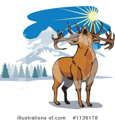 Royalty-Free (RF) Deer Clipart Illustration by patrimonio - Stock Sample #1136178