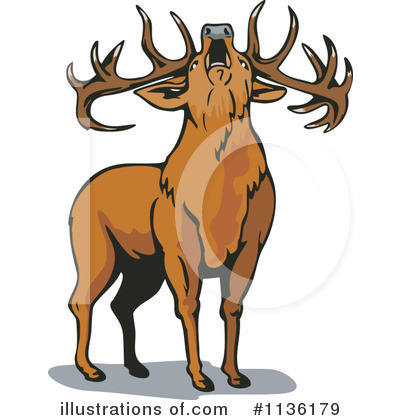 Royalty-Free (RF) Deer Clipart Illustration by patrimonio - Stock Sample #1136179