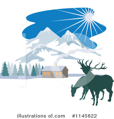 Royalty-Free (RF) Deer Clipart Illustration by patrimonio - Stock Sample #1145622