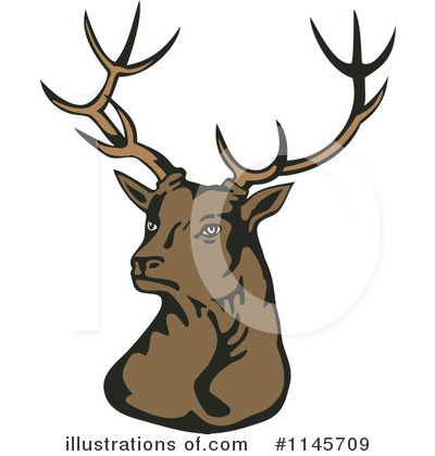 Royalty-Free (RF) Deer Clipart Illustration by patrimonio - Stock Sample #1145709