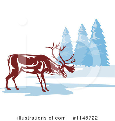Royalty-Free (RF) Deer Clipart Illustration by patrimonio - Stock Sample #1145722