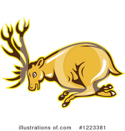 Royalty-Free (RF) Deer Clipart Illustration by patrimonio - Stock Sample #1223381