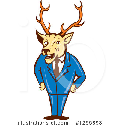 Royalty-Free (RF) Deer Clipart Illustration by patrimonio - Stock Sample #1255893
