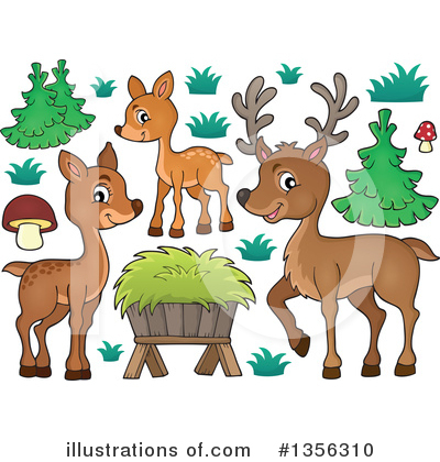 Royalty-Free (RF) Deer Clipart Illustration by visekart - Stock Sample #1356310