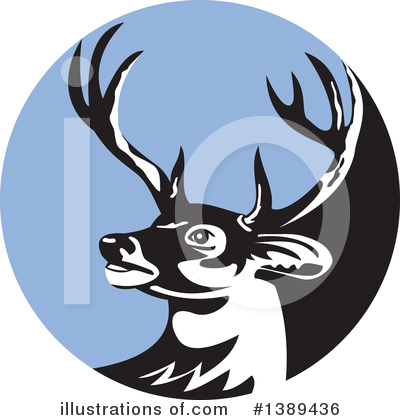 Royalty-Free (RF) Deer Clipart Illustration by patrimonio - Stock Sample #1389436
