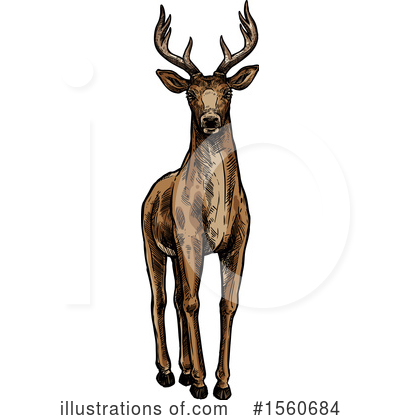 Royalty-Free (RF) Deer Clipart Illustration by Vector Tradition SM - Stock Sample #1560684