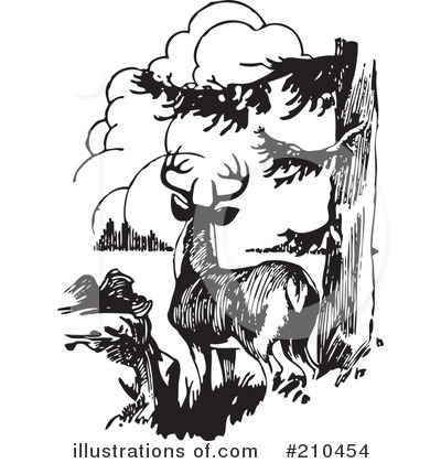 Royalty-Free (RF) Deer Clipart Illustration by BestVector - Stock Sample #210454