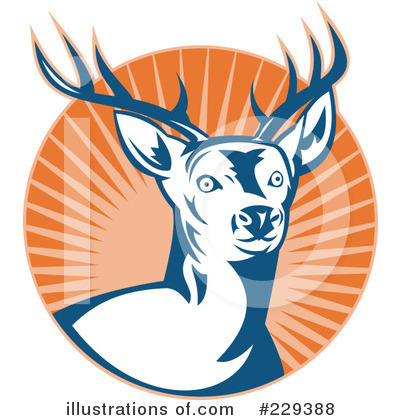 Royalty-Free (RF) Deer Clipart Illustration by patrimonio - Stock Sample #229388