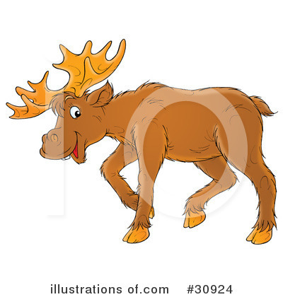 Royalty-Free (RF) Deer Clipart Illustration by Alex Bannykh - Stock Sample #30924