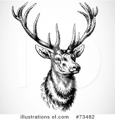 Royalty-Free (RF) Deer Clipart Illustration by BestVector - Stock Sample #73482
