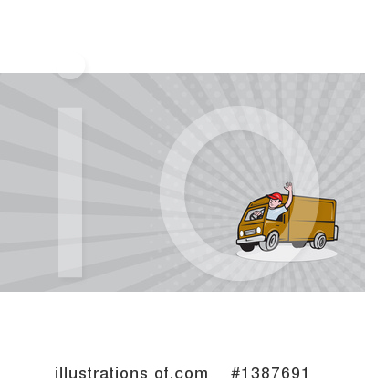 Delivery Truck Clipart #1387691 by patrimonio